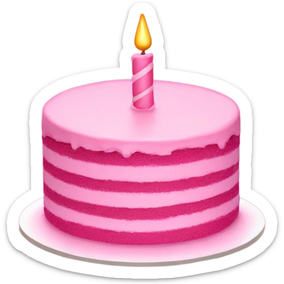 Pink cake sticker