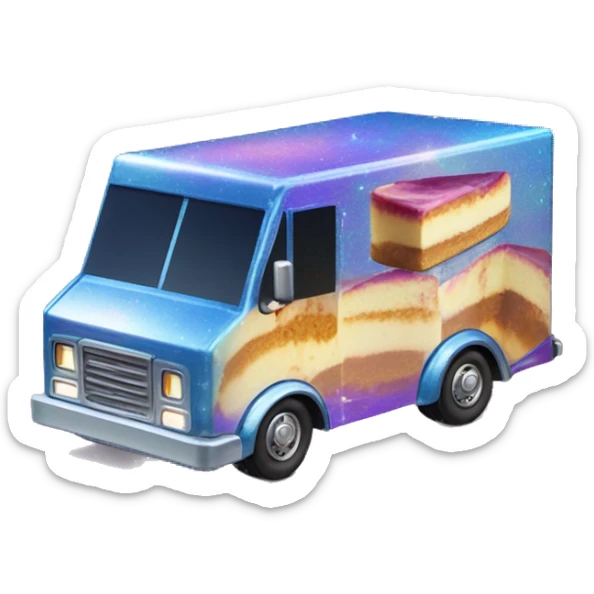 Blueberry Cheesecake holographic hot wheel food truck sticker