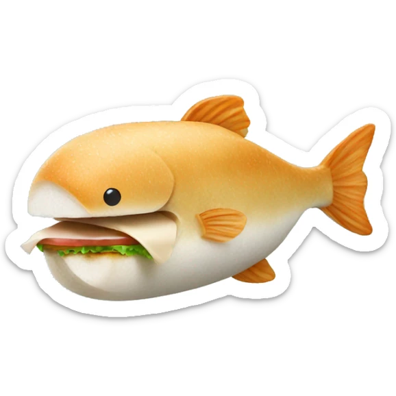 Sandwich fish sticker