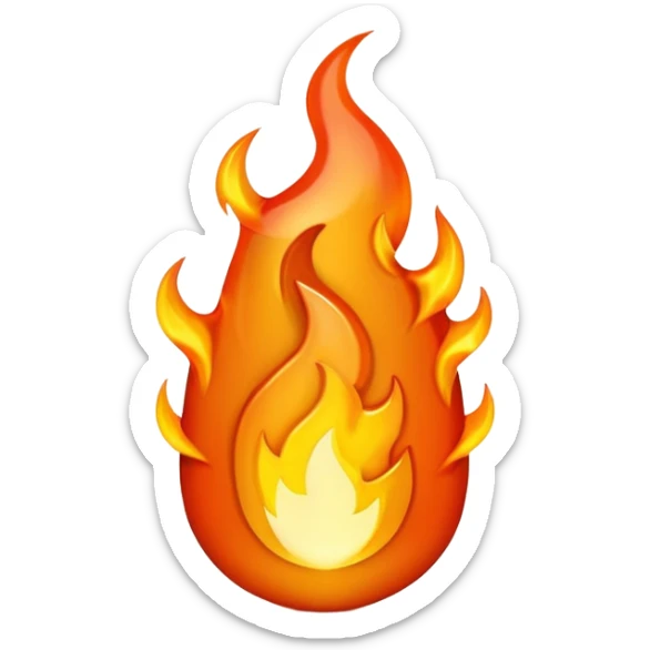 Streak / On Fire Emoji

Glossy 3D emoji of a flaming icon or bullet, glowing orange flames, gold reflections. sticker