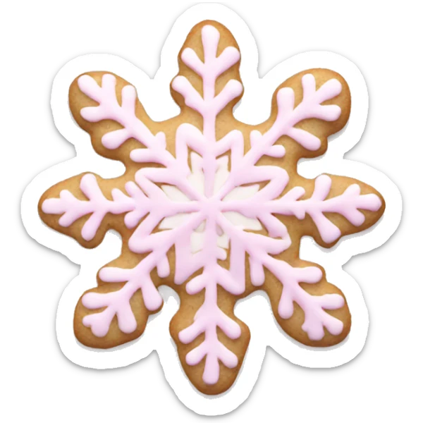pale pink snowflake cookie sticker