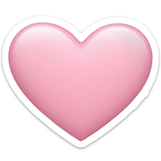 Light pink heart  sticker