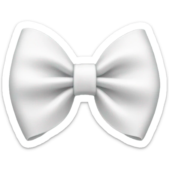 White bow sticker