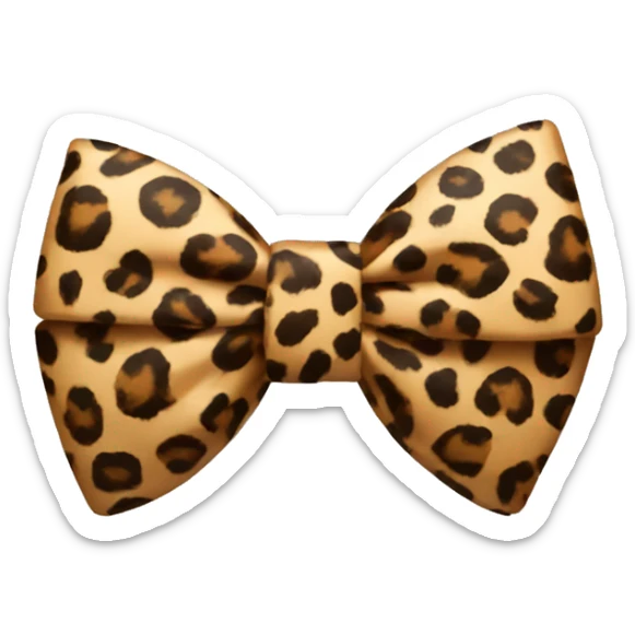 leopard print bow  sticker