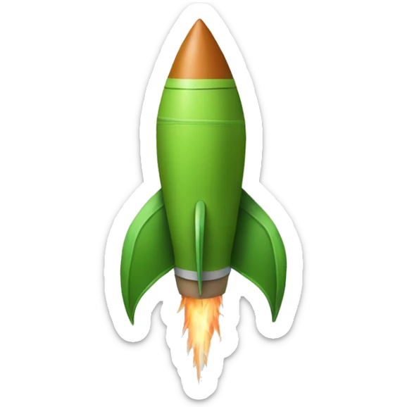 leaf rocket sticker