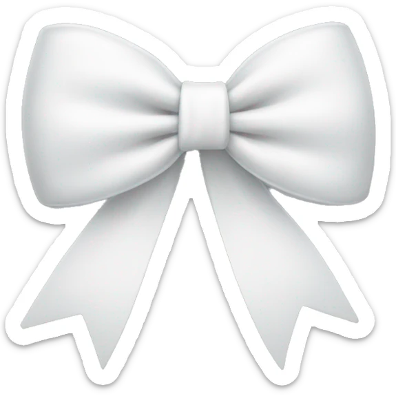 white bow  sticker