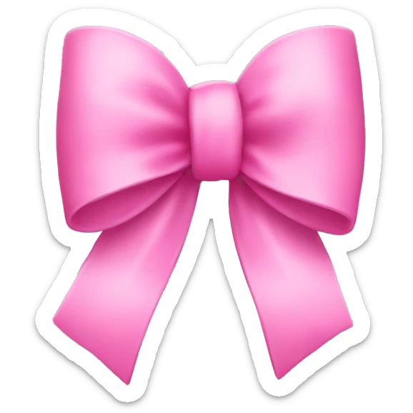 Pink bow sticker