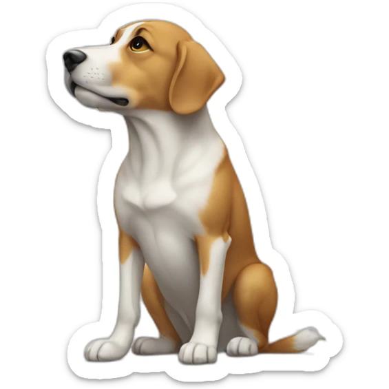 Dog praying sticker