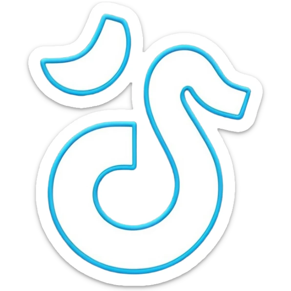 tiktok logo koji sija i ima transparentnu pozadinu sticker