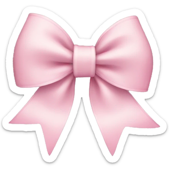 Light pink bow sticker