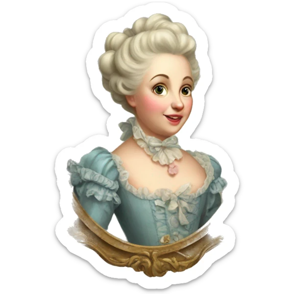 Vintage rococo sticker