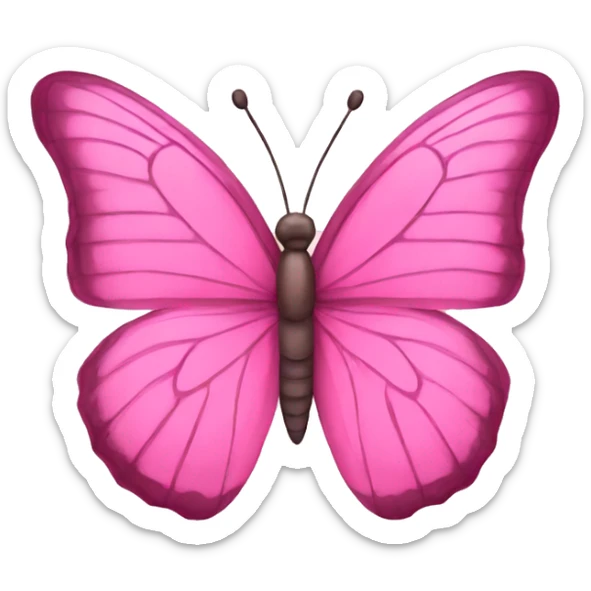 Pink butterfly sticker