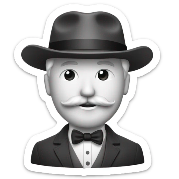 Un gars blanc avec une fine moustache Coupe de cheveux à l’américaine, toujours en costume, mais à la fois décontracté sticker