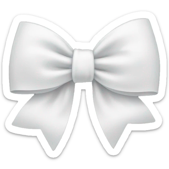 white bow sticker
