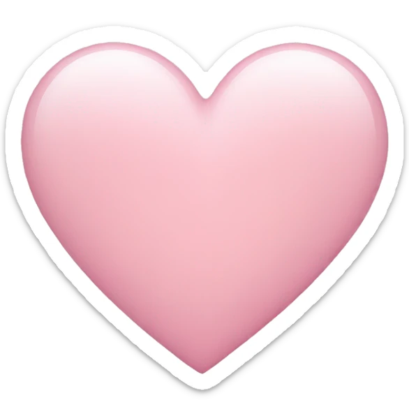 Light pink heart sticker