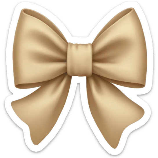 Beige bow sticker