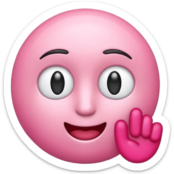 me haces un emoji de alerta en rosa tipo 3d ? te paso el código de color FDD2EF sticker