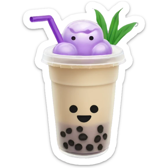 taro bubble tea  sticker