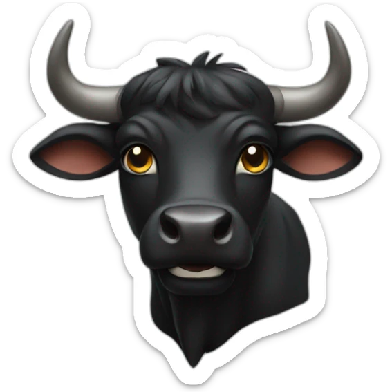 Black bull sticker
