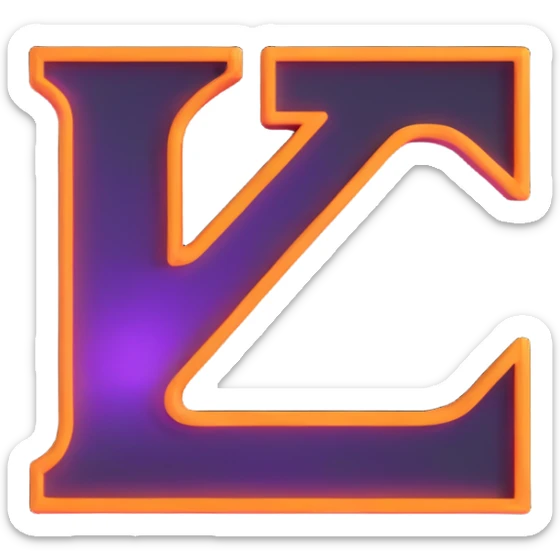 letter Z in Rich Proxy style: fantasy, dark, neon, 3D, light mysticism, neon glow, volumetric sticker