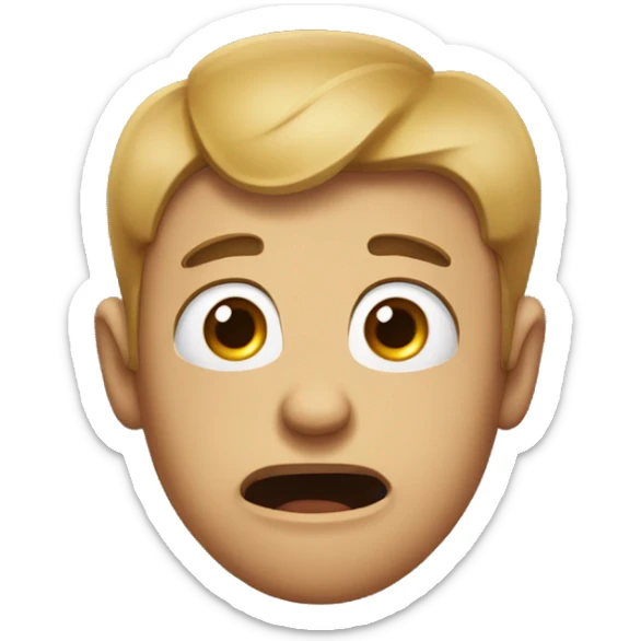 A face emoji showing an expression of disbelief (as if to say "give me a break").
He's not supposed to get angry, just show that he doesn't even think to believe, and he wonders if anyone expected them to believe it. sticker