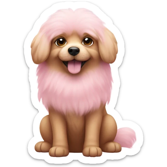 Pink dog sticker