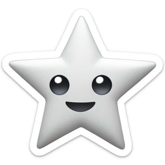 similar to this emoji: ✨, except they are white and there are two more small ones  sticker