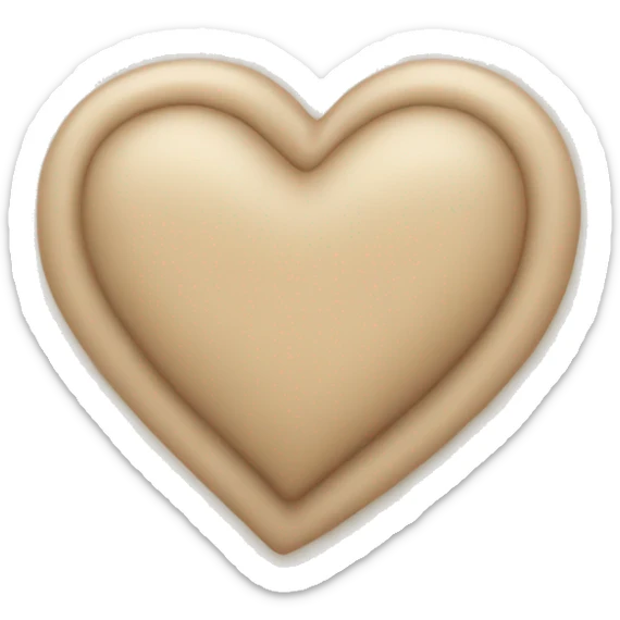 Beige heart  sticker