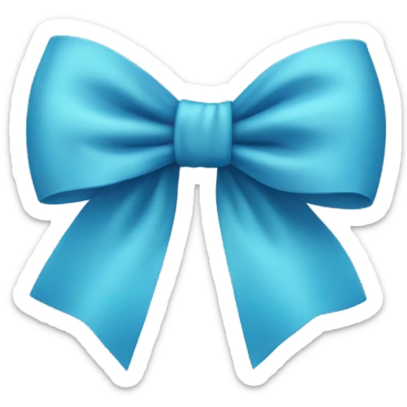 Blue bow sticker