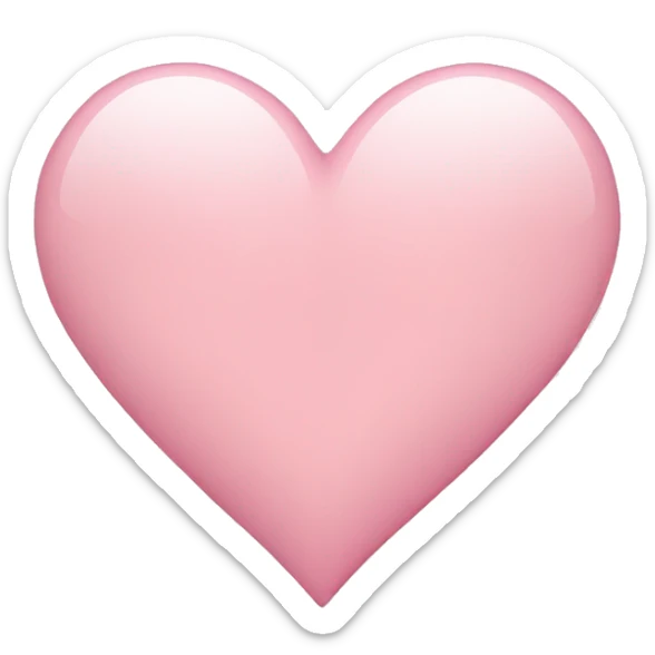 Light pink heart  sticker
