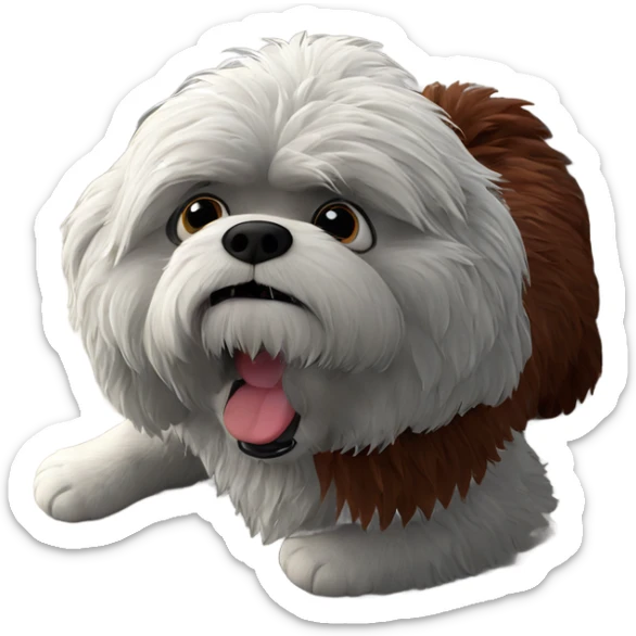 fluffy animal indoors focus sticker