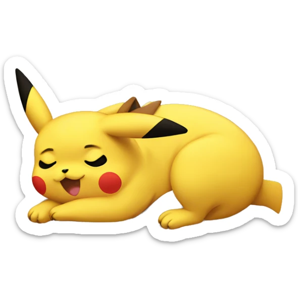 pikachu sleeping  sticker