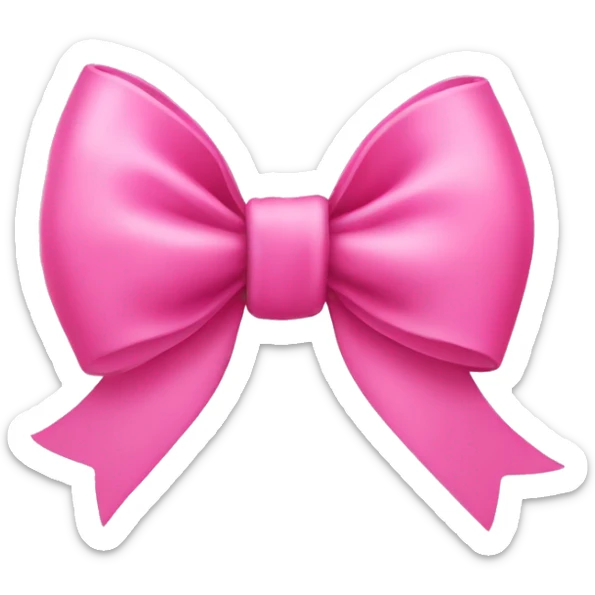 pink big bow sticker