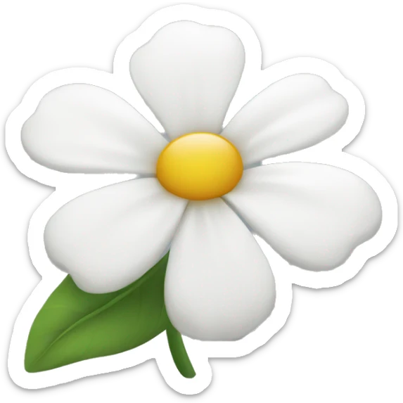 White flower  sticker