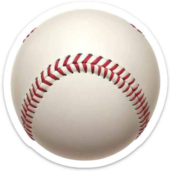 Cinematic Realistic Baseball Scene Emoji, depicted as an action-packed moment of a baseball in play with dynamic motion blur and crisp detailed textures, rendered with vibrant nostalgic lighting that captures the spirit of America's favorite pastime. sticker