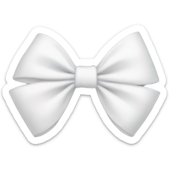 White bow  sticker