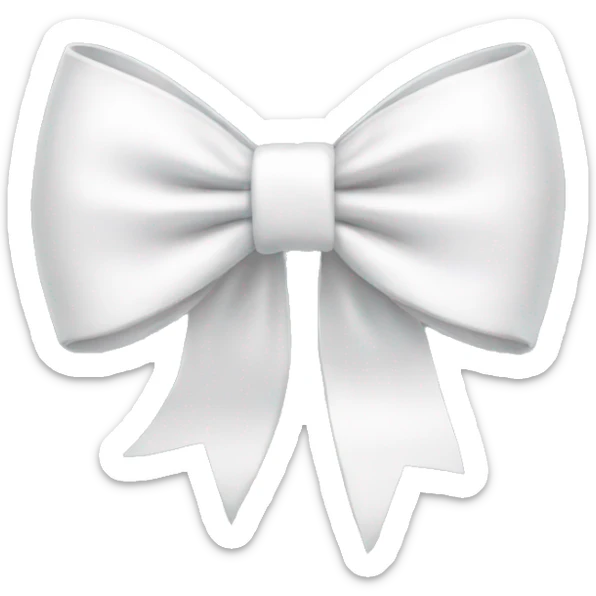 White bow sticker
