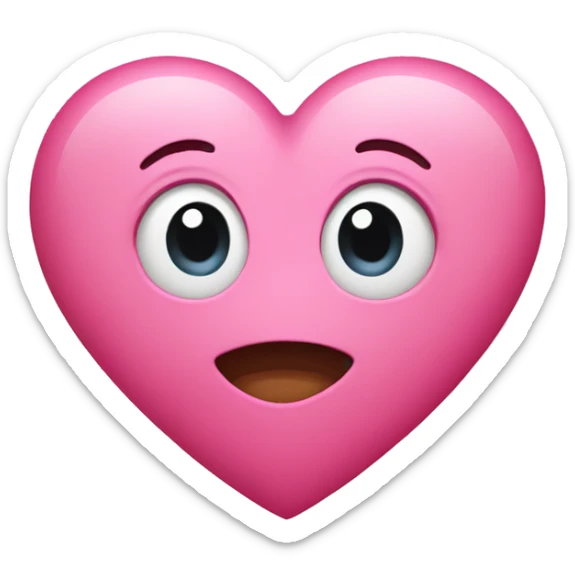 A pink heart  sticker