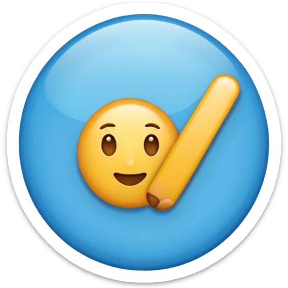 Mavi tık emoji sticker