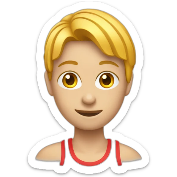 Personne qui est au toilette avec tenue de sport sticker