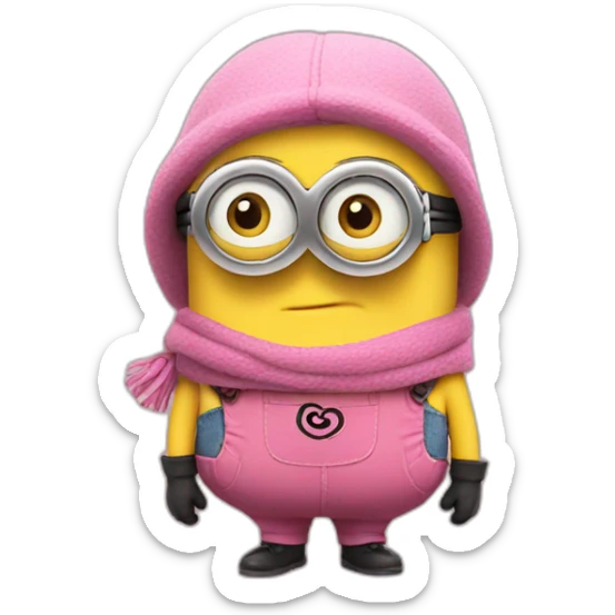 Minions rosa sticker