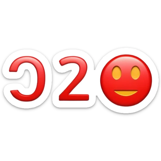the red undelined "100 points" emoji, but with "20" instead of "100" sticker
