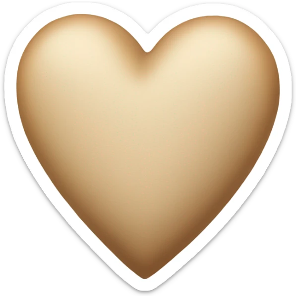beige heart sticker