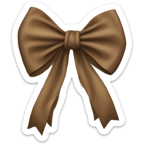 Brown bow sticker