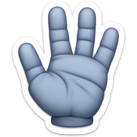 think hand from wednesday tv show, has stitches where the fingers have been sewn together sticker