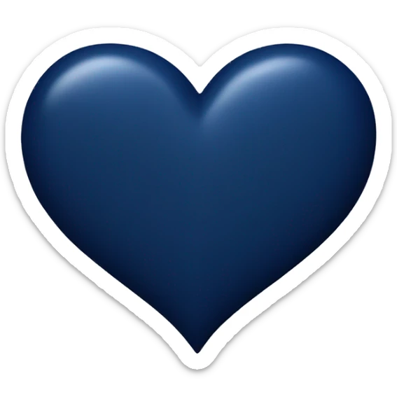 Navy blue heart sticker