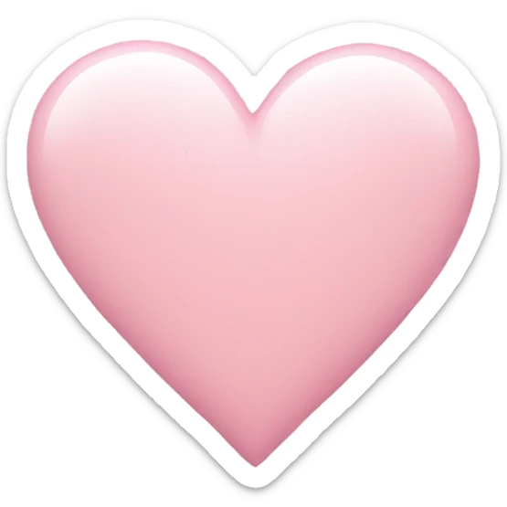 Light pink heart sticker