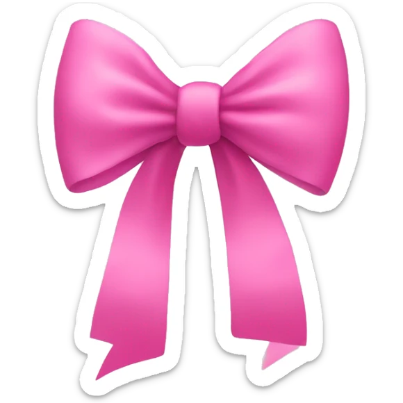 Pink bow sticker