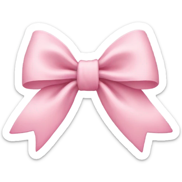 light pink bow sticker