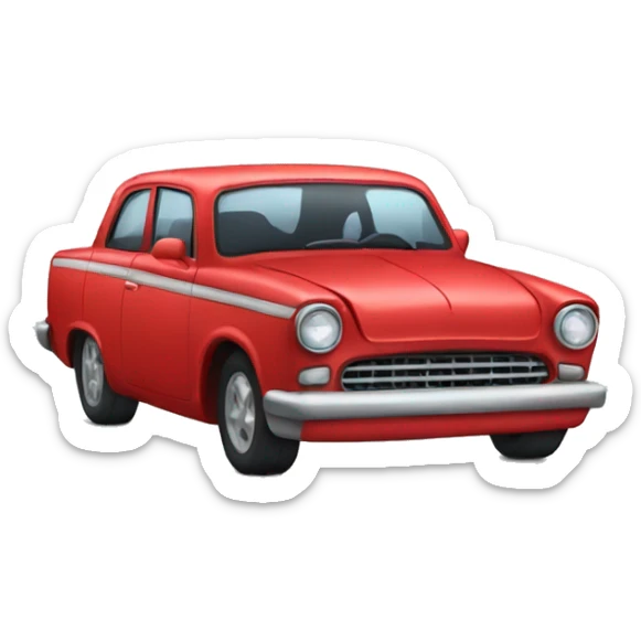 Red car sticker